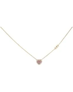 Michael Kors Sterling Silver Heart-Cut Pendant Necklace | Necklaces