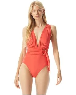 MICHAEL Michael Kors Essentials Surplice Plunge One-Piece | Swimwear 7 MICHAEL Michael Kors Essentials Surplice Plunge One-Piece | Swimwear -Michael Kors Sales 51J9FXevFNL. AC SR736920