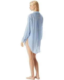 MICHAEL Michael Kors Logo Stripe Button Front Cover-Up Top | Swimwear -Michael Kors Sales 51bIFjIsHzL. AC SR736920