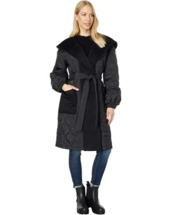 MICHAEL Michael Kors Long Belted Wrap Quilt M425351FZ | Coats & Outerwear