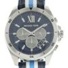 Michael Kors MK8950 - Brecken Chronograph Silicone Strap with Admiral Blue PVC Inlay Watch | Fashion Watches