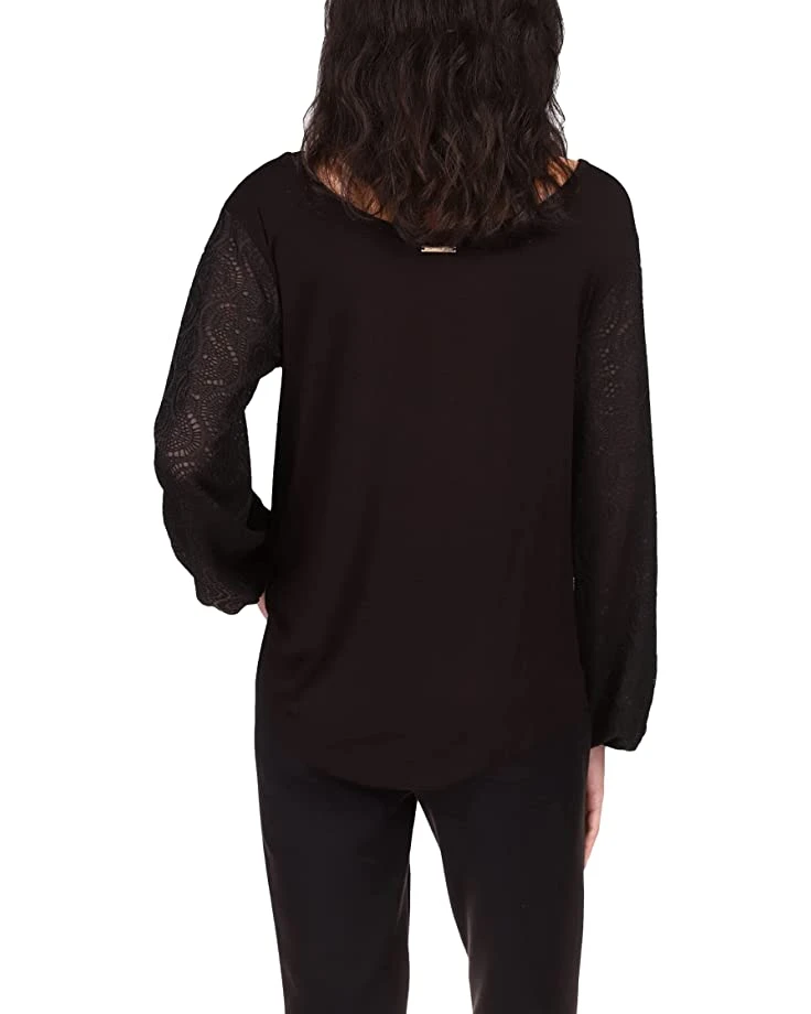MICHAEL Michael Kors Open Neck Long Sleeve Top | Shirts & Tops 3 MICHAEL Michael Kors Open Neck Long Sleeve Top | Shirts & Tops - Image 3