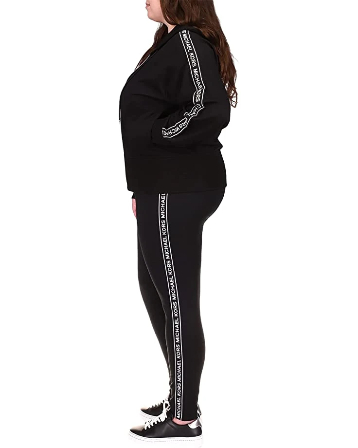 MICHAEL Michael Kors Plus Size Logo Stripe Zip Hoodie | Hoodies & Sweatshirts 2 MICHAEL Michael Kors Plus Size Logo Stripe Zip Hoodie | Hoodies & Sweatshirts - Image 2
