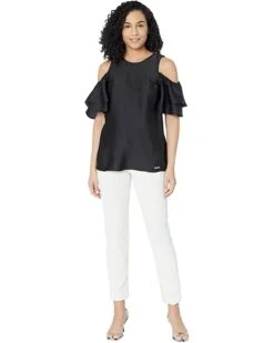 MICHAEL Michael Kors Satin Cold-Shoulder Top | Shirts & Tops -Michael Kors Sales 61AFBhZ46wL. AC SR736920