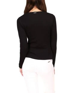 MICHAEL Michael Kors Petite Waffle Wrap Long Sleeve Top | Shirts & Tops -Michael Kors Sales 61CfbO2meAL. AC SR736920