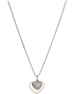 Michael Kors Precious Metal-Plated Sterling Silver Pavé Heart Necklace | Necklaces -Michael Kors Sales 61CkACNigML. AC SR736920