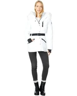 MICHAEL Michael Kors Active Belted Puffer with Faux Fur Trim Hood A421508F | Coats & Outerwear -Michael Kors Sales 61JoNof5WAL. AC SR736920