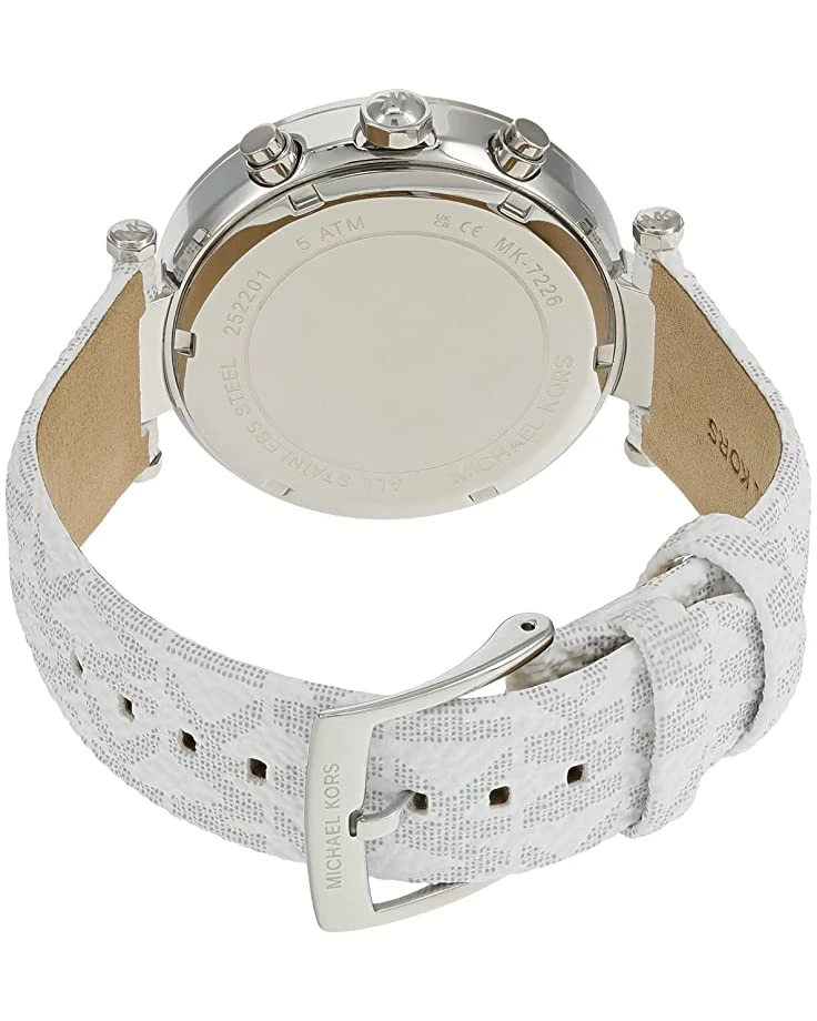 Michael Kors MK7226 - Parker Chronograph Optic PVC Strap Watch | Fashion Watches 3 Michael Kors MK7226 - Parker Chronograph Optic PVC Strap Watch | Fashion Watches - Image 3