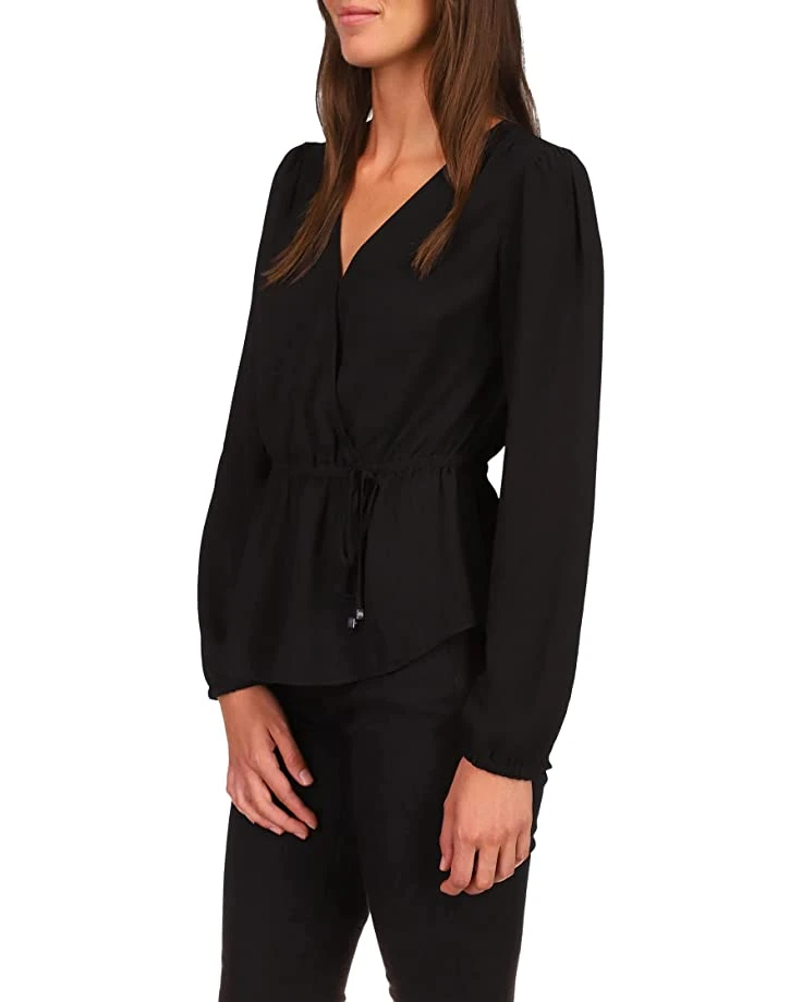 MICHAEL Michael Kors Solid Long Sleeve Wrap Top | Shirts & Tops 2 MICHAEL Michael Kors Solid Long Sleeve Wrap Top | Shirts & Tops - Image 2