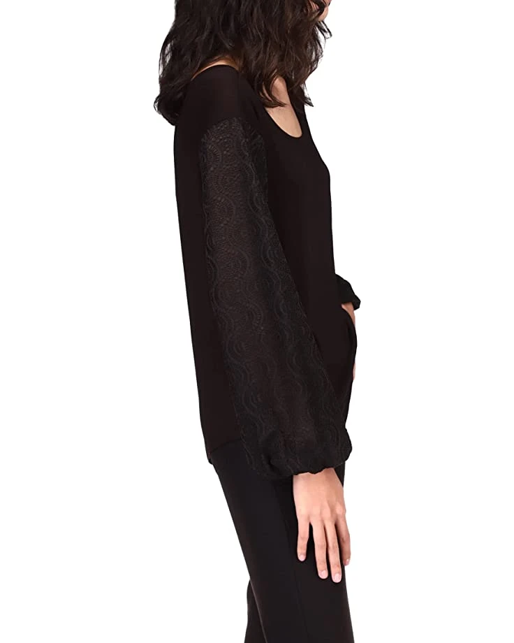 MICHAEL Michael Kors Open Neck Long Sleeve Top | Shirts & Tops 2 MICHAEL Michael Kors Open Neck Long Sleeve Top | Shirts & Tops - Image 2