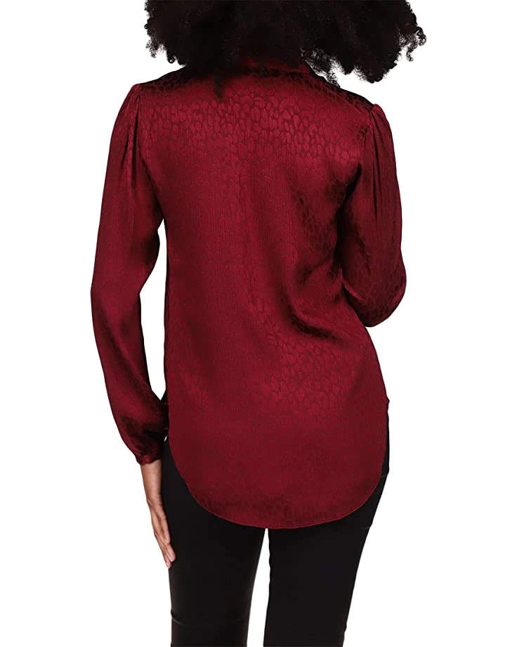 MICHAEL Michael Kors Petite Cheetah Plisse Jacquard Top | Shirts & Tops 3 MICHAEL Michael Kors Petite Cheetah Plisse Jacquard Top | Shirts & Tops - Image 3