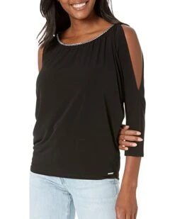 MICHAEL Michael Kors Chain Neck Cold-Shoulder Top | Shirts & Tops 7 MICHAEL Michael Kors Chain Neck Cold-Shoulder Top | Shirts & Tops -Michael Kors Sales 714MFljLcwL. AC SR736920