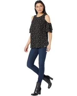 MICHAEL Michael Kors Watercolor Ditsy Cold-Shoulder Top | Shirts & Tops -Michael Kors Sales 716jZG6FapL. AC SR736920