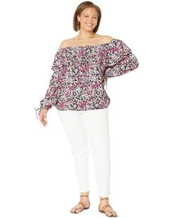 MICHAEL Michael Kors Plus Size Floral Ruffle Peasant Top | Shirts & Tops -Michael Kors Sales 71CUYh3dvNL. AC SR736920