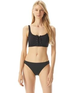 MICHAEL Michael Kors Essentials Lace Front Bikini Top | Swimwear