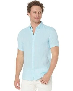 Michael Kors Short Sleeve Linen Button-Down | Shirts & Tops