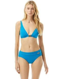 MICHAEL Michael Kors Logo Solids Triangle Top | Swimwear