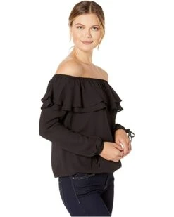 MICHAEL Michael Kors Ruffle Peasant Top | Shirts & Tops -Michael Kors Sales 71JevagiroL. AC SR736920