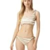 MICHAEL Michael Kors Reversible Zebra One Shoulder Bikini Top | Swimwear
