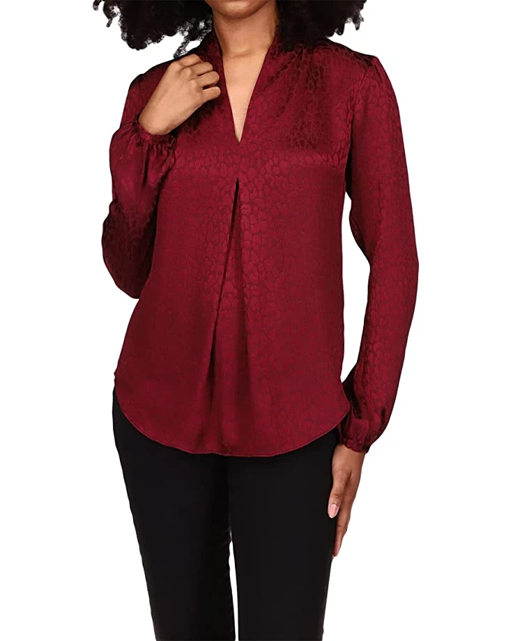 MICHAEL Michael Kors Cheetah Plisse Jacquard Top | Shirts & Tops 4 MICHAEL Michael Kors Cheetah Plisse Jacquard Top | Shirts & Tops - Image 4