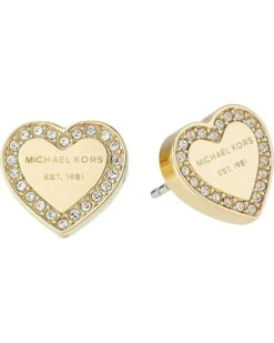 Michael Kors Crystal Heart Studs Earrings