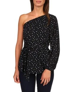 MICHAEL Michael Kors Floral One Shoulder Tunic | Shirts & Tops