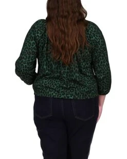 MICHAEL Michael Kors Plus Size Mega Cheetah Peasant Top | Shirts & Tops -Michael Kors Sales 71aHh7yYRzS. AC SR736920