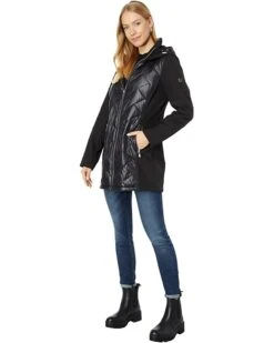 MICHAEL Michael Kors Mixed Softshell and Quilted Puffer M525378FZ | Coats & Outerwear -Michael Kors Sales 71bIosCwk4L. AC SR736920