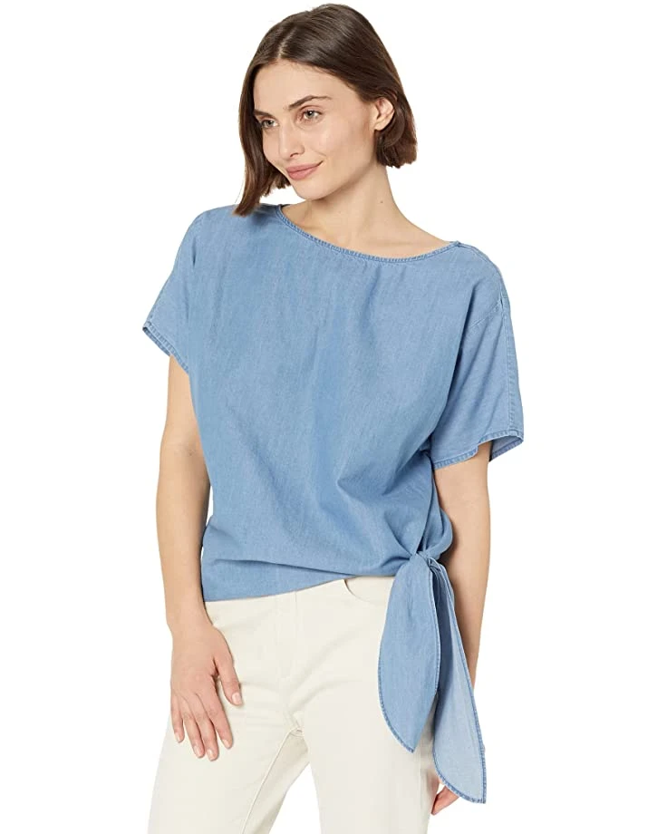 MICHAEL Michael Kors Petite Tencel Side Tie Top | Shirts & Tops 1 MICHAEL Michael Kors Petite Tencel Side Tie Top | Shirts & Tops