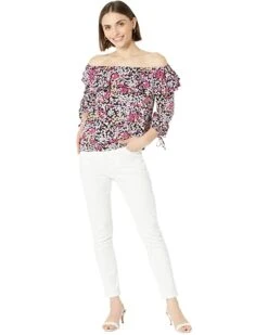 MICHAEL Michael Kors Petite Floral Ruffle Peasant Top | Shirts & Tops 7 MICHAEL Michael Kors Petite Floral Ruffle Peasant Top | Shirts & Tops -Michael Kors Sales 71fH 4b mrL. AC SR736920