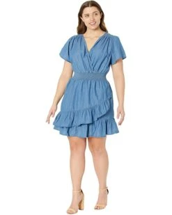 MICHAEL Michael Kors Plus Size Short Sleeve Tencel Wrap Dress | Dresses -Michael Kors Sales 71ksU5zW3ZL. AC SR736920