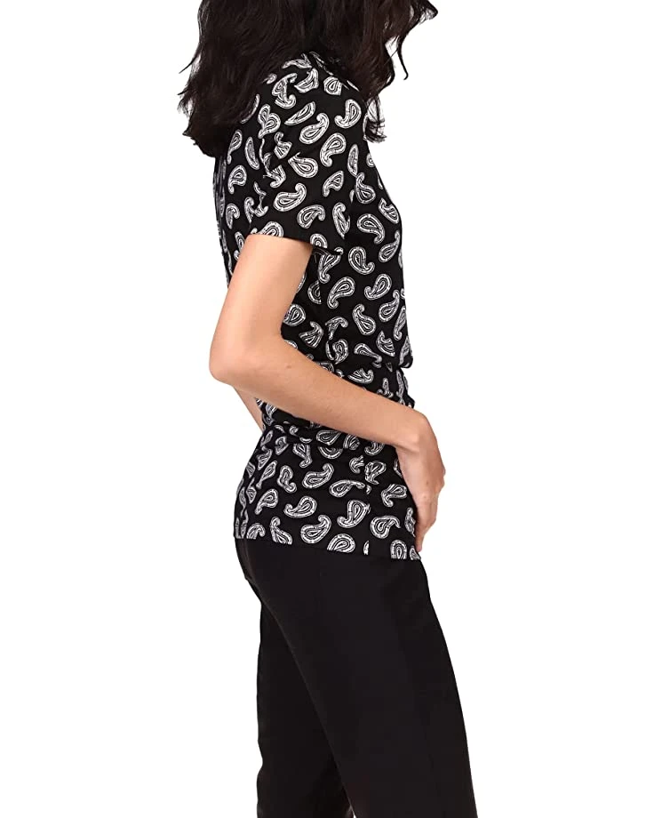 MICHAEL Michael Kors Paisley Short Sleeve Turtleneck Top | Shirts & Tops 2 MICHAEL Michael Kors Paisley Short Sleeve Turtleneck Top | Shirts & Tops - Image 2