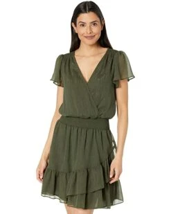 MICHAEL Michael Kors Crinkle Short Sleeve Wrap Dress | Dresses -Michael Kors Sales 71uG 7gs7PL. AC SR736920