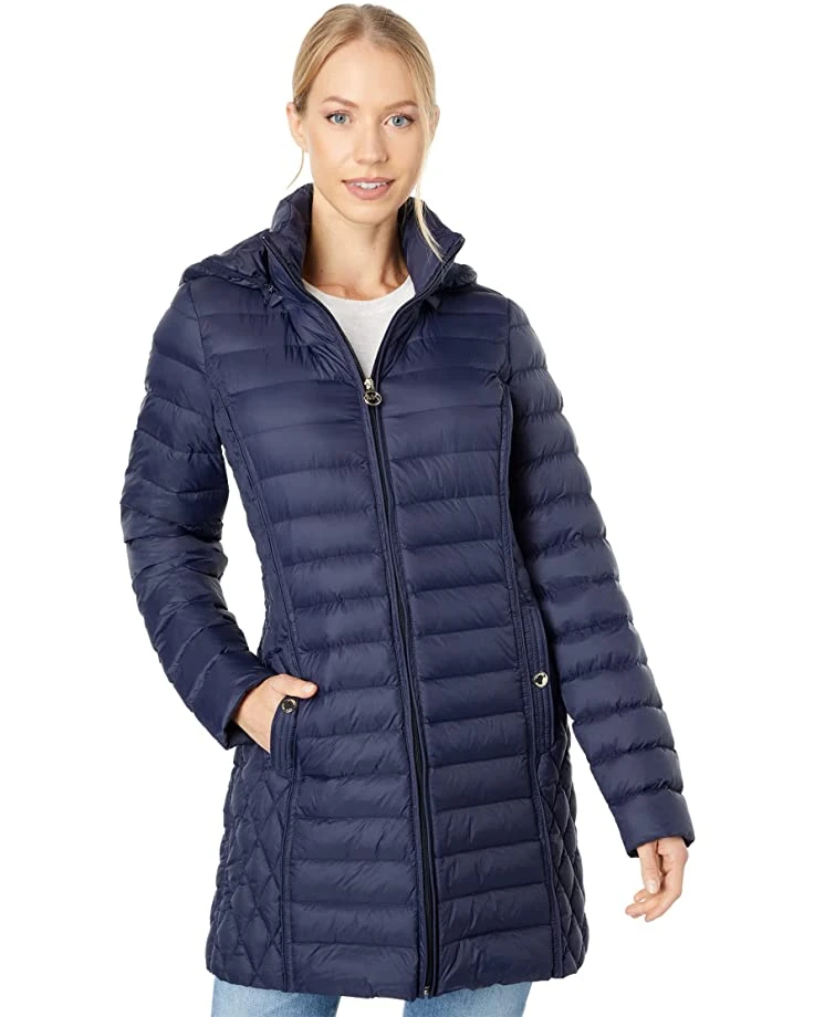 MICHAEL Michael Kors Long Down Horizontal Puffer M823846FZ | Coats & Outerwear 1 MICHAEL Michael Kors Long Down Horizontal Puffer M823846FZ | Coats & Outerwear
