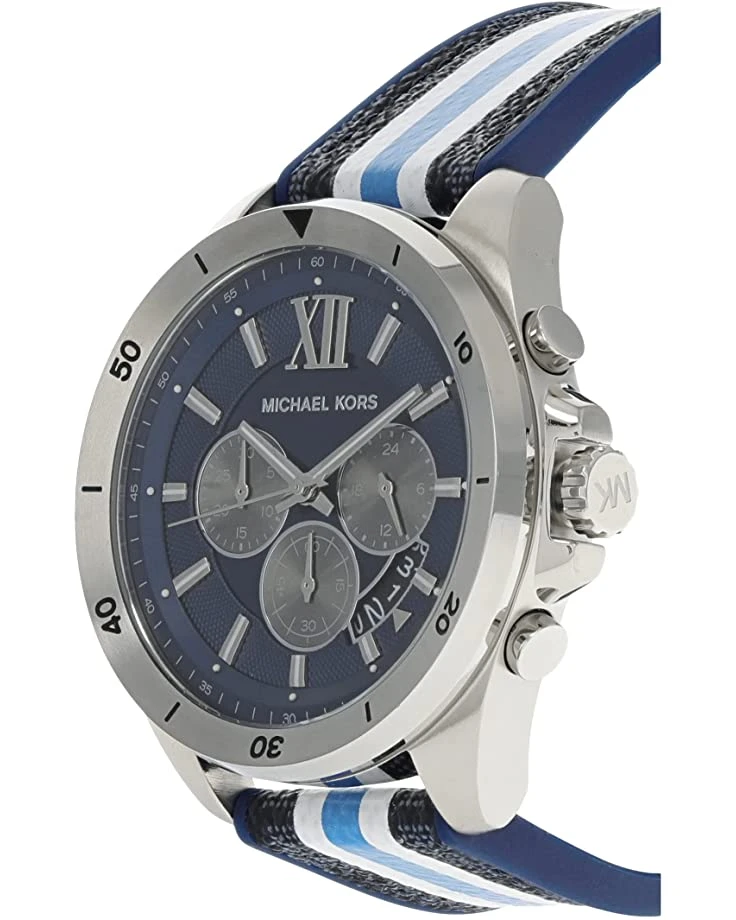 Michael Kors MK8950 - Brecken Chronograph Silicone Strap with Admiral Blue PVC Inlay Watch | Fashion Watches 2 Michael Kors MK8950 - Brecken Chronograph Silicone Strap with Admiral Blue PVC Inlay Watch | Fashion Watches - Image 2