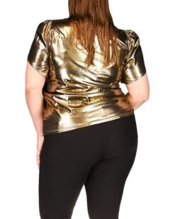 MICHAEL Michael Kors Plus Size Foil Jersey Petal Sleeve Top | Shirts & Tops 5 MICHAEL Michael Kors Plus Size Foil Jersey Petal Sleeve Top | Shirts & Tops -Michael Kors Sales 814tLrE3WCL. AC SR736920