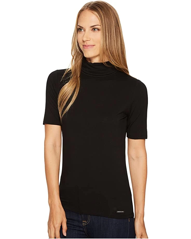 MICHAEL Michael Kors Short Sleeve Solid Mock Neck | Shirts & Tops 2 MICHAEL Michael Kors Short Sleeve Solid Mock Neck | Shirts & Tops - Image 2