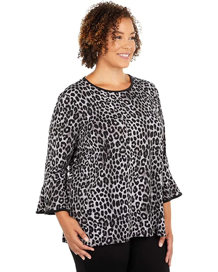 MICHAEL Michael Kors Plus Size Cheetah Flutter Sleeve Top | Shirts & Tops 4 MICHAEL Michael Kors Plus Size Cheetah Flutter Sleeve Top | Shirts & Tops - Image 4