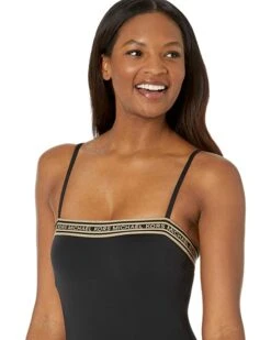 MICHAEL Michael Kors Logo Elastic Solids Square Neck One-Piece | Swimwear -Michael Kors Sales 81HnIZTReVL. AC SR736920