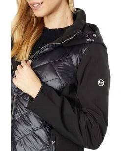 MICHAEL Michael Kors Mixed Softshell and Quilted Puffer M525378FZ | Coats & Outerwear -Michael Kors Sales 81LGZhis0RL. AC SR736920