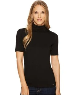 MICHAEL Michael Kors Short Sleeve Solid Mock Neck | Shirts & Tops