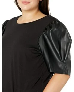 MICHAEL Michael Kors Plus Size T-Shirt with Leather Sleeve | Shirts & Tops 5 MICHAEL Michael Kors Plus Size T-Shirt with Leather Sleeve | Shirts & Tops -Michael Kors Sales 81MQrLmxtoL. AC SR736920