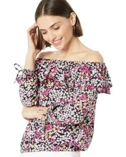 MICHAEL Michael Kors Petite Floral Ruffle Peasant Top | Shirts & Tops 6 MICHAEL Michael Kors Petite Floral Ruffle Peasant Top | Shirts & Tops -Michael Kors Sales 81R7ae9oAoL. AC SR736920
