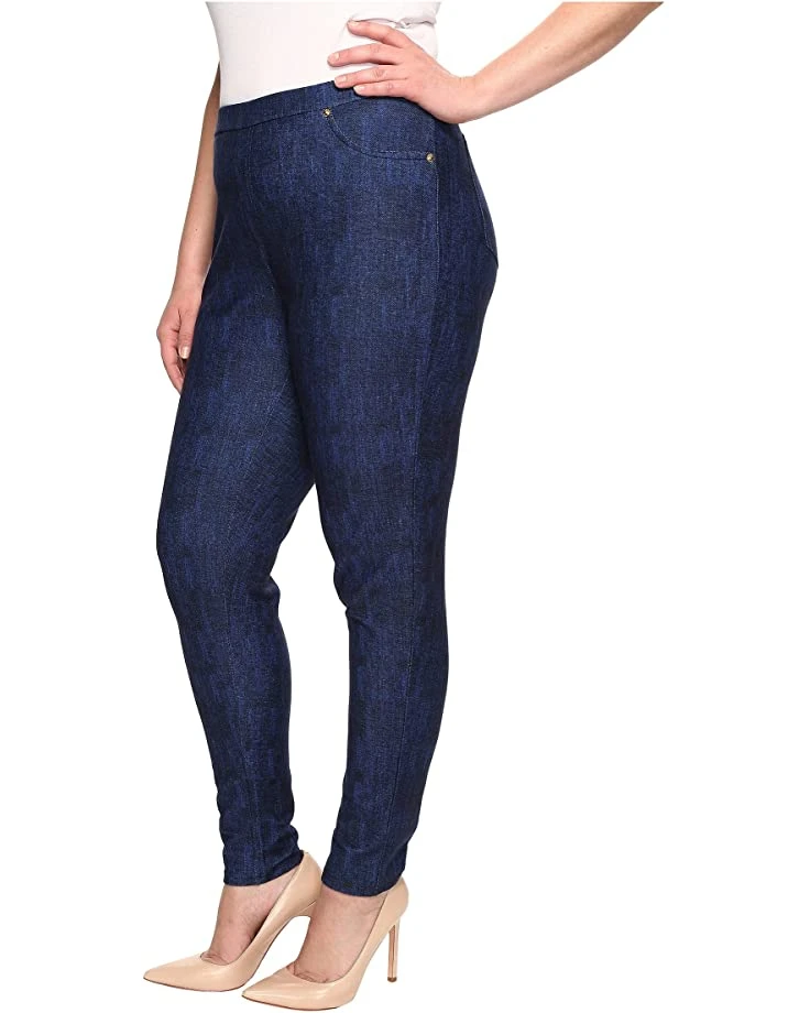 MICHAEL Michael Kors Plus Size Denim Pull-On Leggings in Blue Indigo | Jeans 2 MICHAEL Michael Kors Plus Size Denim Pull-On Leggings in Blue Indigo | Jeans - Image 2