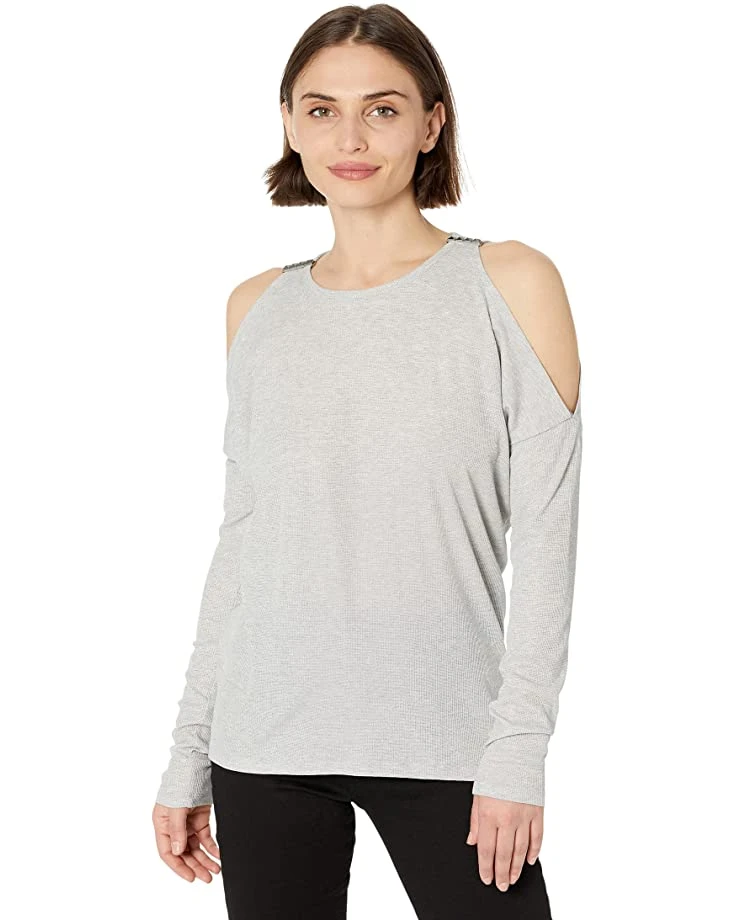MICHAEL Michael Kors Petite Shine Stud Cold-Shoulder Top | Shirts & Tops 1 MICHAEL Michael Kors Petite Shine Stud Cold-Shoulder Top | Shirts & Tops
