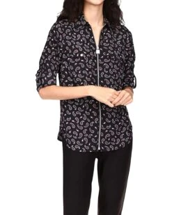 MICHAEL Michael Kors Paisley Lock Zip Top | Shirts & Tops
