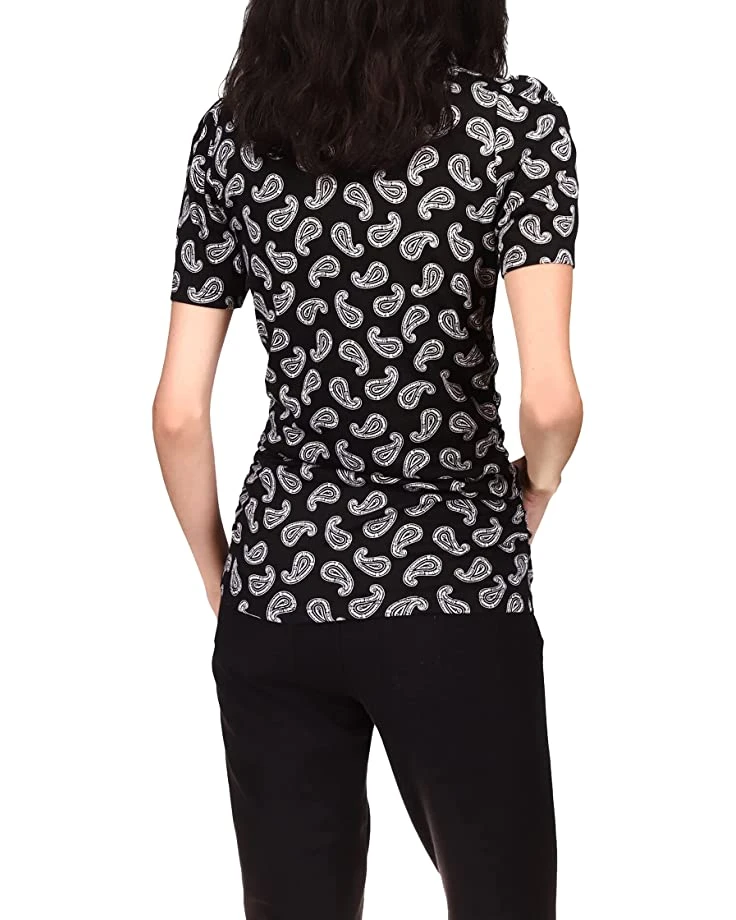 MICHAEL Michael Kors Paisley Short Sleeve Turtleneck Top | Shirts & Tops 3 MICHAEL Michael Kors Paisley Short Sleeve Turtleneck Top | Shirts & Tops - Image 3
