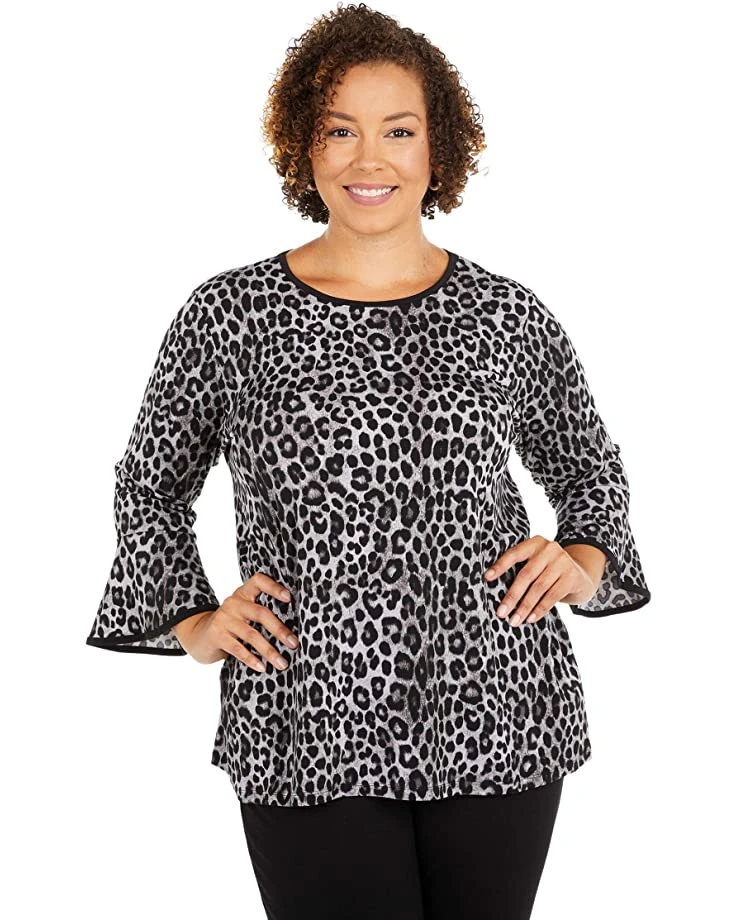 MICHAEL Michael Kors Plus Size Cheetah Flutter Sleeve Top | Shirts & Tops 1 MICHAEL Michael Kors Plus Size Cheetah Flutter Sleeve Top | Shirts & Tops