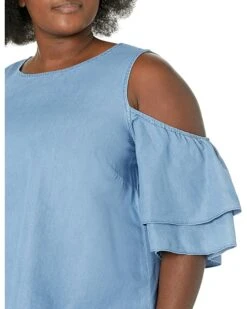 MICHAEL Michael Kors Plus Size Tencel Cold-Shoulder Ruffle Top | Shirts & Tops 6 MICHAEL Michael Kors Plus Size Tencel Cold-Shoulder Ruffle Top | Shirts & Tops -Michael Kors Sales 81kWykxK1eL. AC SR736920