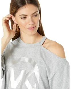 MICHAEL Michael Kors Print Cutout Shoulder Tee | Shirts & Tops -Michael Kors Sales 81qTWkihdjL. AC SR736920